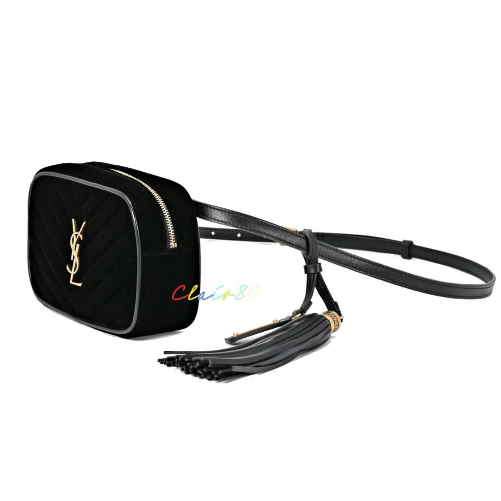 Saint Laurent Monogram Lou Velvet Belt Bag - Picture 3 of 12